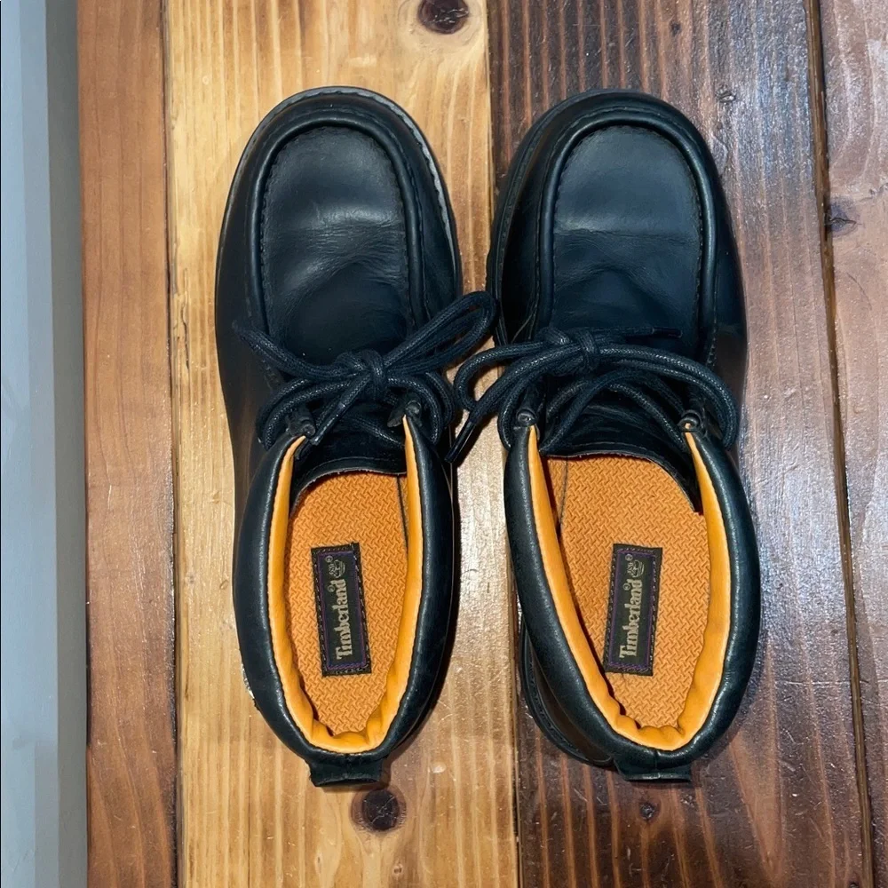 Vintage Timberland Chukka Boots Black Youths Size 5.5M (15915) Y2K